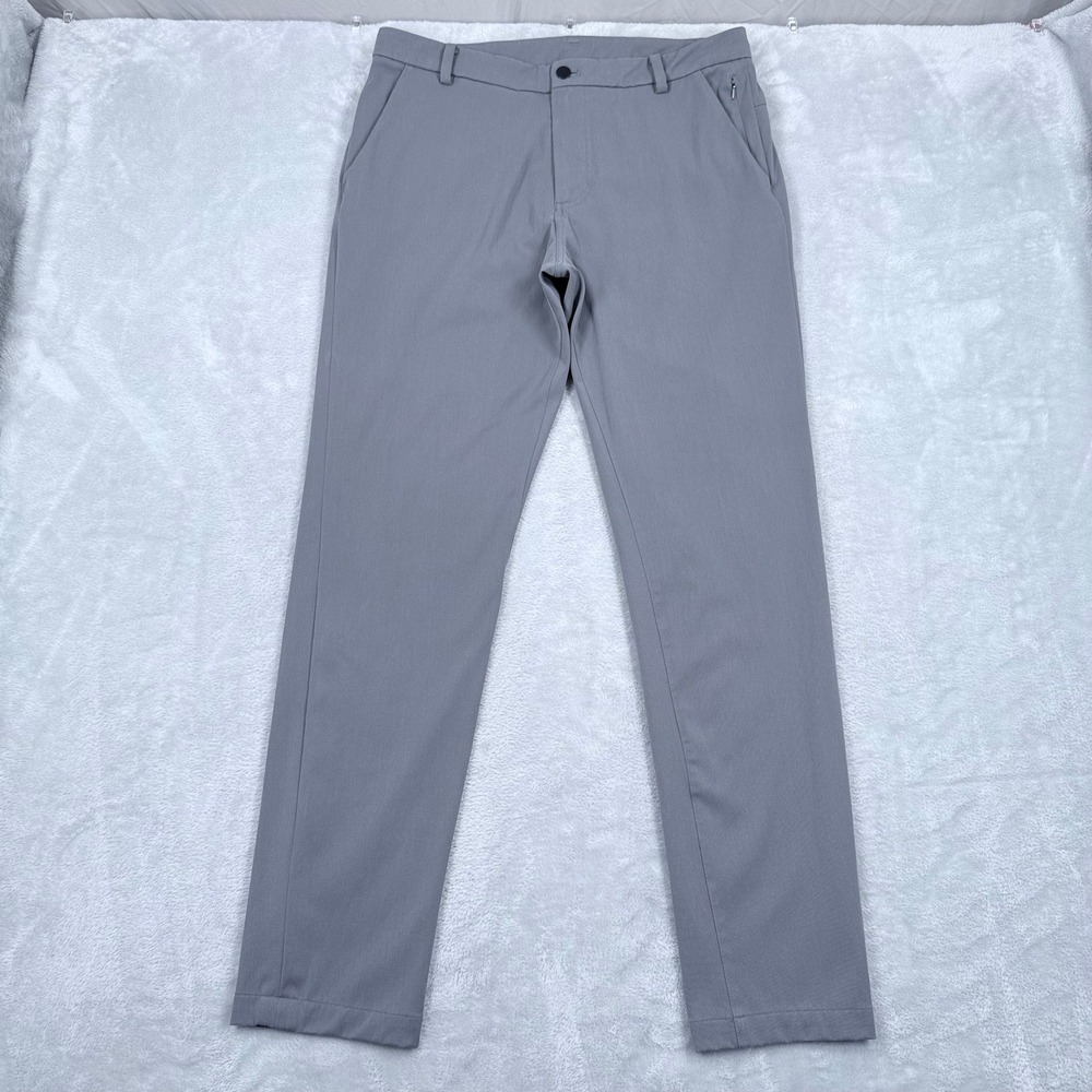 Lululemon Chino Performance Golf Pants Mens 34x32 Grey Commission Slim Straight